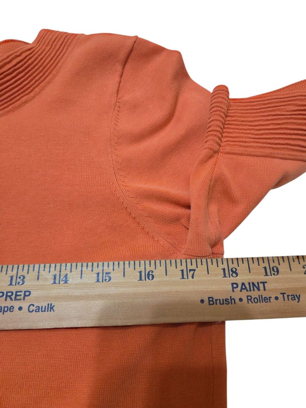 Pendleton Short Sleeve Sweater Women's S Silk Blend Orange Keyhole Neck C35.1 - Picture 4 of 9